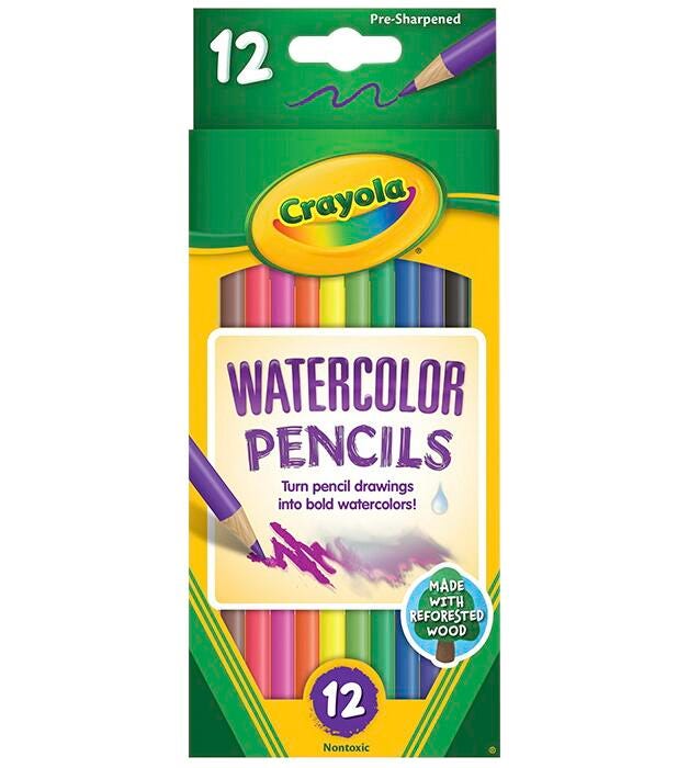 Crayola Watercolor Pencils, Assorted Colors, Set of 12 008559